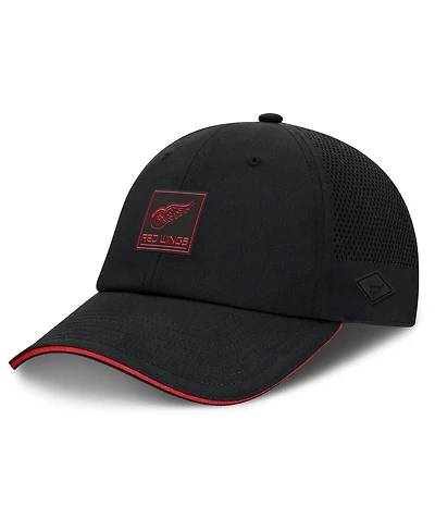 Fanatics Men's Black Detroit Red Wings Driver Adjustable Hat