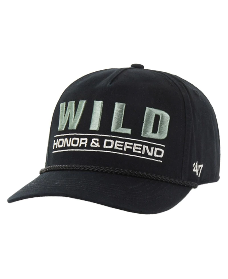 '47 Brand Men's Black Minnesota Wild Oht Military Appreciation Homeland Honor and Defend Hitch Adjustable Hat