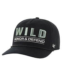 '47 Brand Men's Black Minnesota Wild Oht Military Appreciation Homeland Honor and Defend Hitch Adjustable Hat