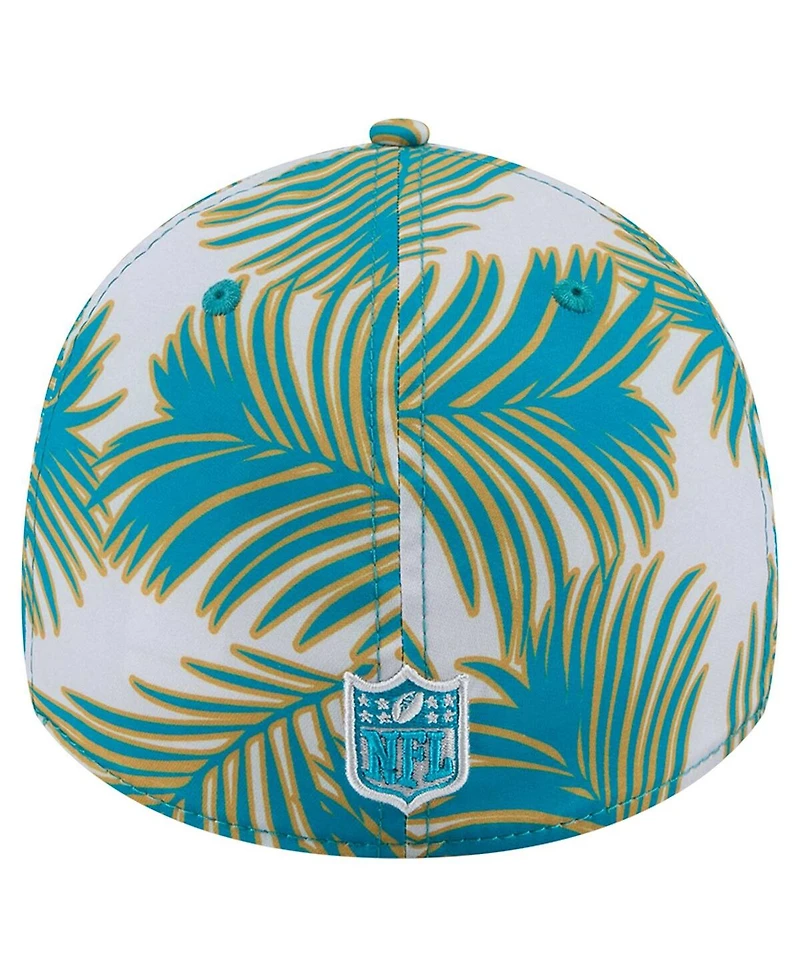 New Era Men's Gray Jacksonville Jaguars Palms 39THIRTY Flex Hat