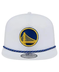 New Era Men's White Golden State Warriors Performance Rope Golfer Adjustable Hat