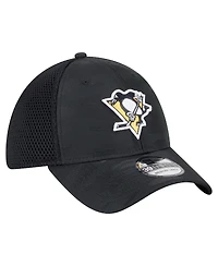 New Era Men's Black Pittsburgh Penguins Active Subtle Camo 39THIRTY Flex Hat