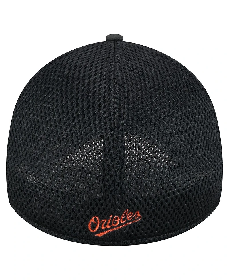 New Era Men's Black Baltimore Orioles Subtle Camo 39THIRTY Flex Hat