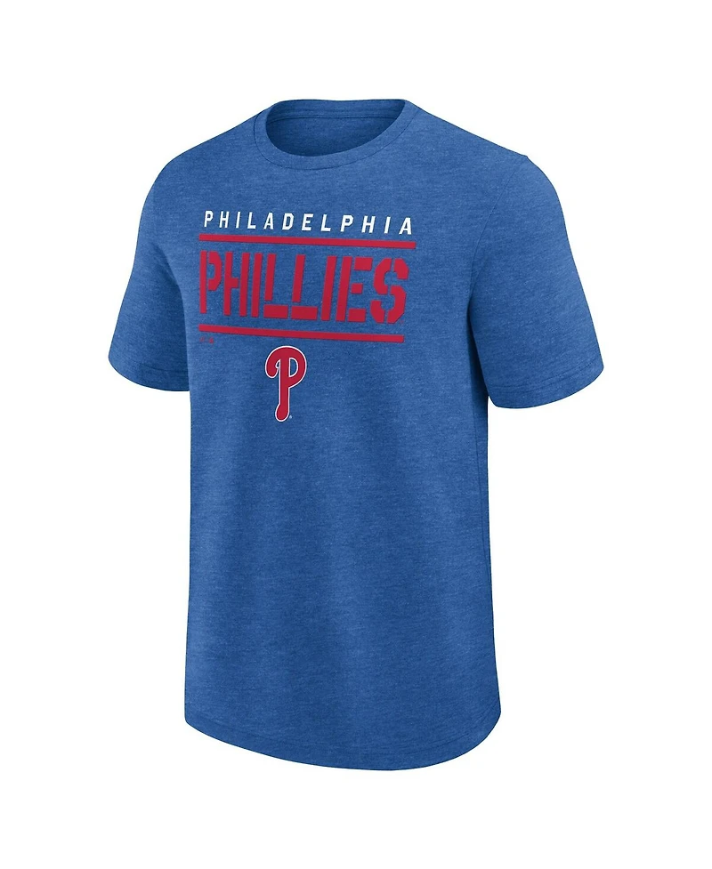 Fanatics Men's Heather Royal Philadelphia Phillies Top Notch T-Shirt