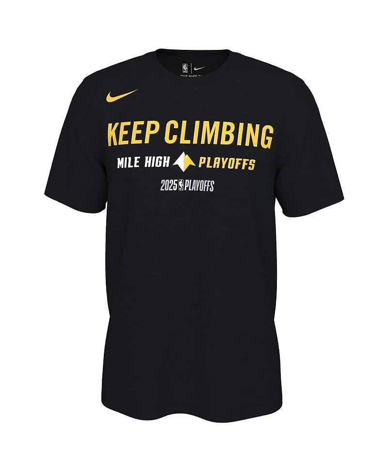 Nike Men's and Women's Black Denver Nuggets 2025 Nba Playoffs On-Court Mantra T-Shirt