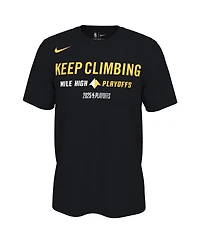 Nike Men's and Women's Black Denver Nuggets 2025 Nba Playoffs On-Court Mantra T-Shirt
