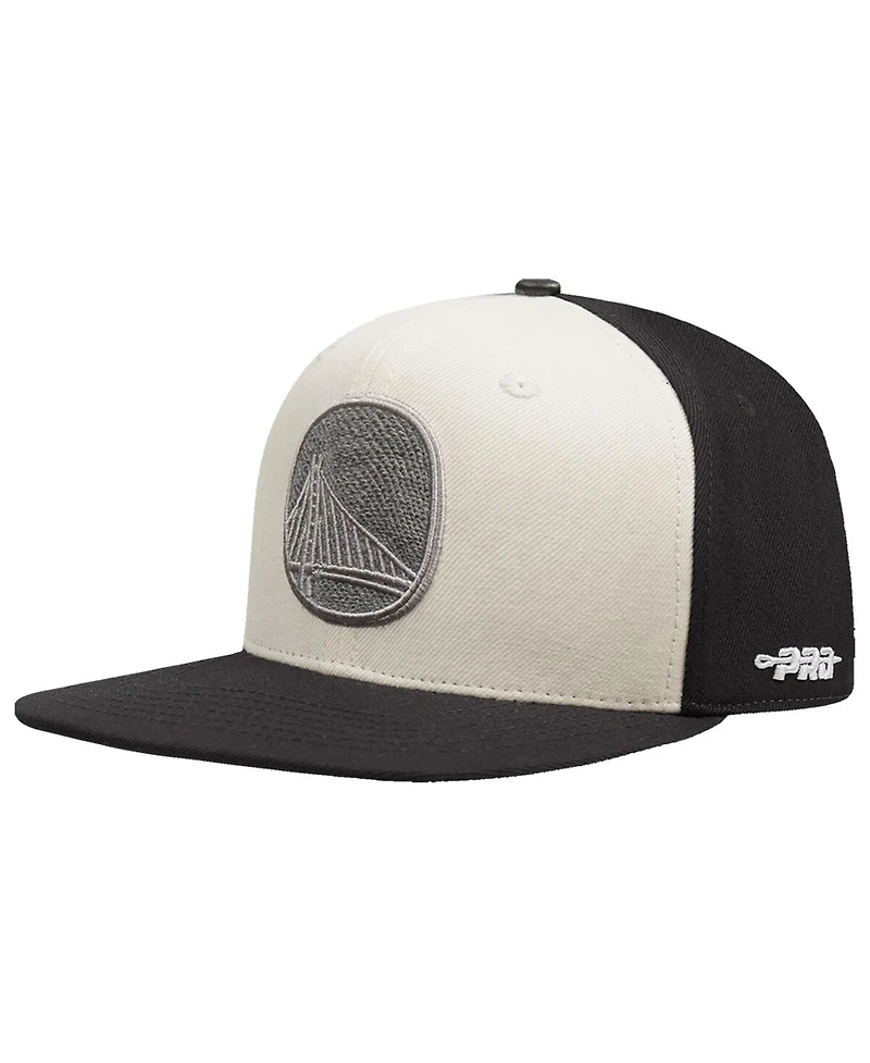 Pro Standard Men's Cream Golden State Warriors French Terry Snapback Hat