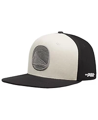 Pro Standard Men's Cream Golden State Warriors French Terry Snapback Hat