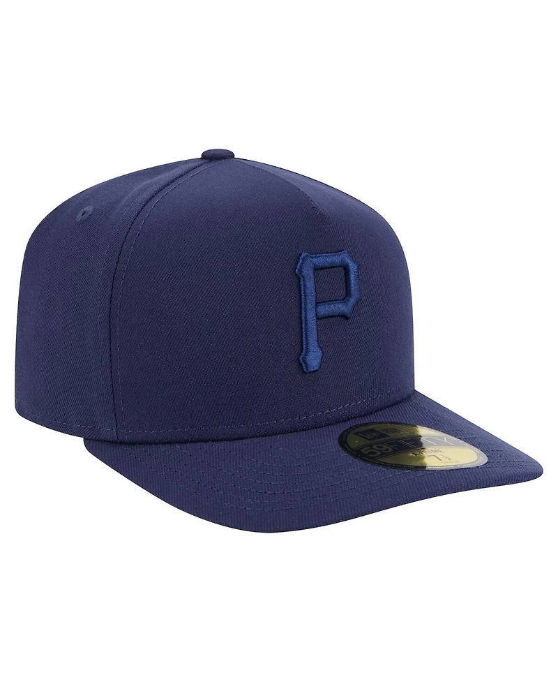 New Era Men's Navy Pittsburgh Pirates Color Pack A-Frame 59FIFTY Fitted Hat