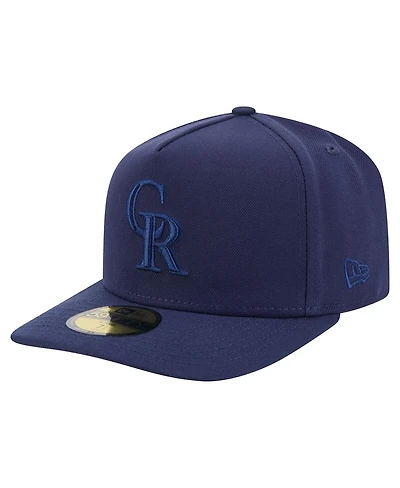 New Era Men's Navy Colorado Rockies Color Pack A-Frame 59FIFTY Fitted Hat