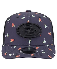 New Era Men's Navy/Black San Francisco 49ers Adventure Drinks Pattern 9SEVENTY Stretch Snap Hat