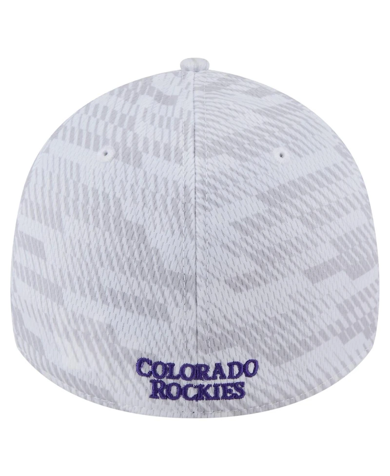 New Era Men's White Colorado Rockies Graded 39THIRTY Flex Hat