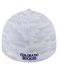 New Era Men's White Colorado Rockies Graded 39THIRTY Flex Hat