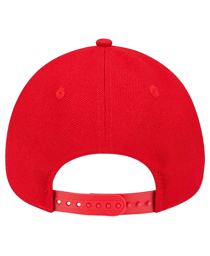New Era Men's Red New Jersey Devils Core A-Frame 9FORTY Adjustable Hat