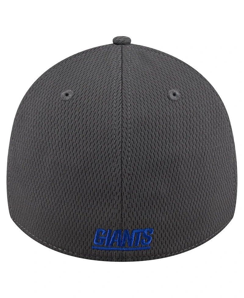 New Era Men's Graphite York Giants Main 39THIRTY Flex Hat