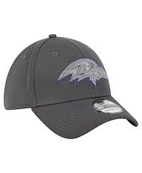 New Era Men's Graphite Baltimore Ravens Main 39THIRTY Flex Hat