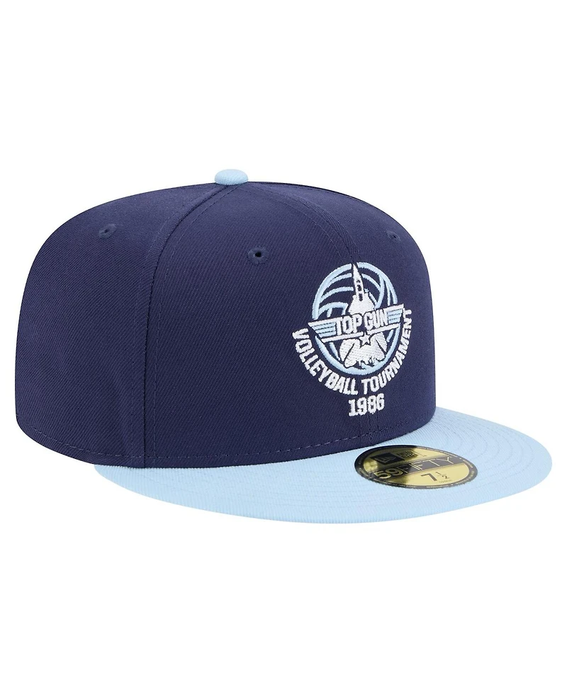 New Era Men's Navy/Light Blue Top Gun Two-Tone Color Pack 59FIFTY Fitted Hat