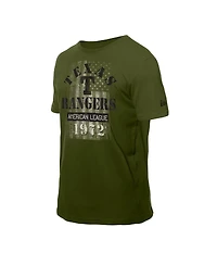 New Era Men's Green Texas Rangers Armed Forces T-Shirt