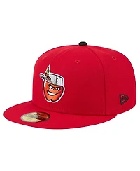 New Era Men's Red Fort Wayne TinCaps Authentic Collection 59FIFTY Fitted Hat