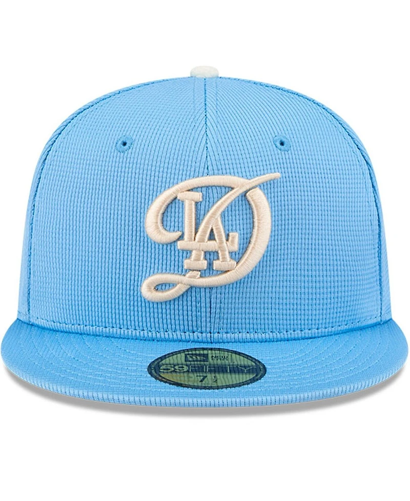 New Era Men's Light Blue Los Angeles Dodgers City Connect Batting Practice 59FIFTY Fitted Hat