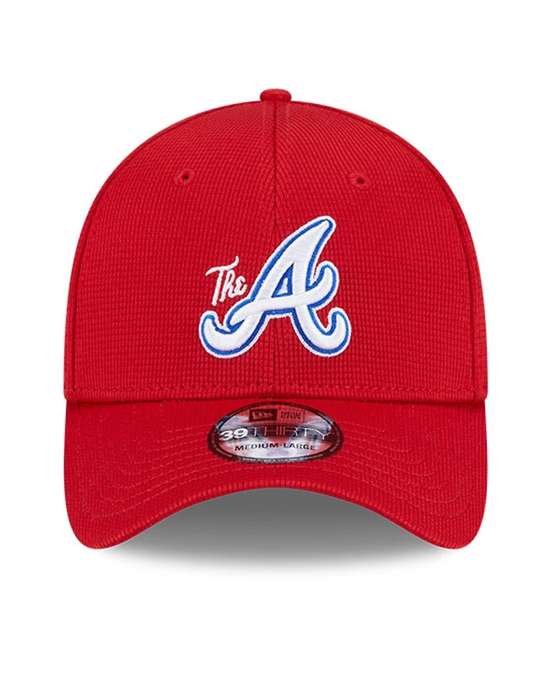 New Era Men's Red Atlanta Braves City Connect Batting Practice 39THIRTY Flex Hat