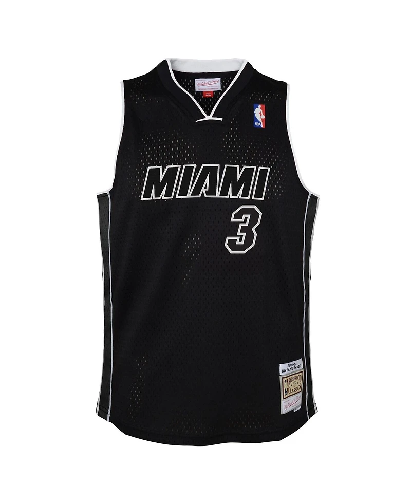 Mitchell & Ness Big Boys and Girls Dwyane Wade Black Miami Heat 2011/12 Hardwood Classics Swingman Alternate Jersey