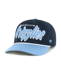 '47 Brand Men's Navy/Light Blue Memphis Grizzlies Drop Shadow Rope Hitch Adjustable Hat