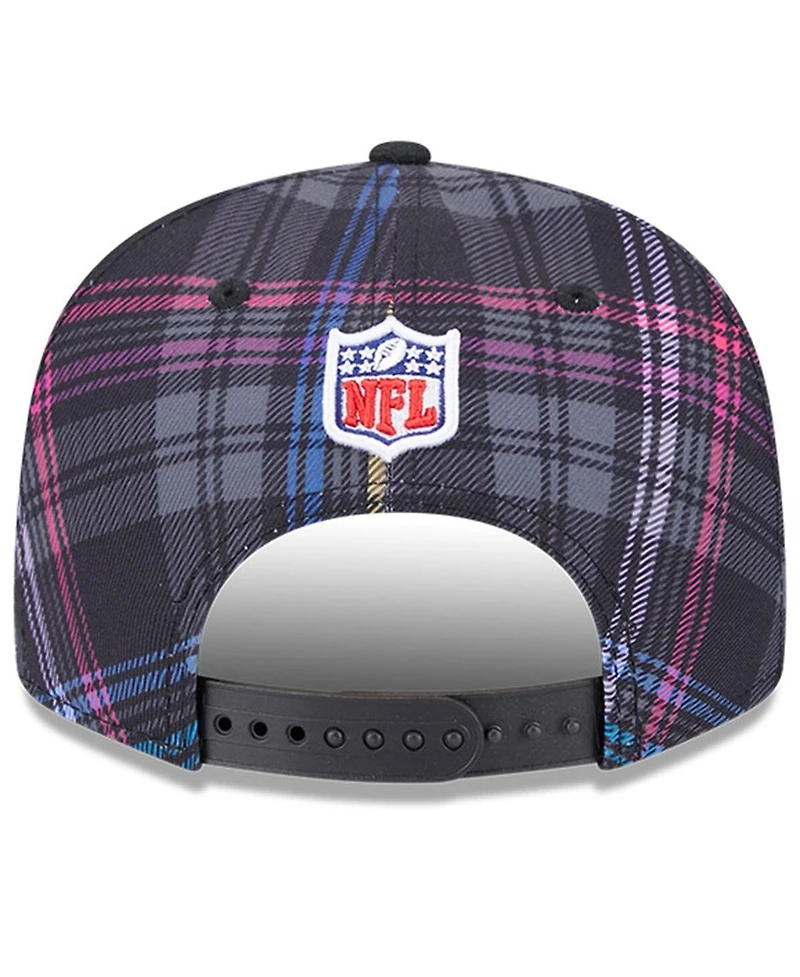 New Era Men's Black Cleveland Browns 2024 Nfl Crucial Catch Plaid 9FIFTY Snapback Hat