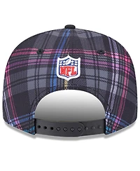 New Era Men's Black Cleveland Browns 2024 Nfl Crucial Catch Plaid 9FIFTY Snapback Hat