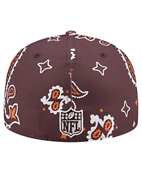 New Era Men's Brown Cleveland Browns Paisley 59FIFTY Fitted Hat