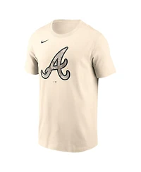 Nike Men's Cream Atlanta Braves Camo Logo T-Shirt
