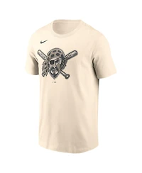 Nike Men's Cream Pittsburgh Pirates Camo Logo T-Shirt