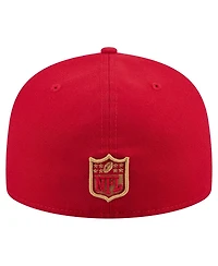 New Era Men's Scarlet San Francisco 49ers State Stitch 59FIFTY Fitted Hat
