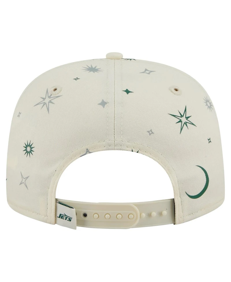 New Era Men's Cream New York Jets Celestial Golfer Adjustable Hat