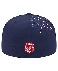 New Era Men's Navy Jersey Devils Americana Fireworks 59FIFTY Fitted Hat