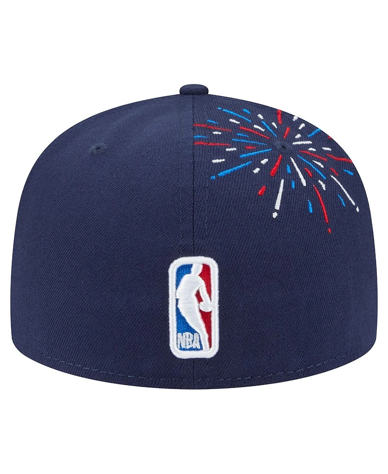 New Era Men's Navy Chicago Bulls Americana Fireworks 59FIFTY Fitted Hat