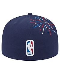 New Era Men's Navy Chicago Bulls Americana Fireworks 59FIFTY Fitted Hat