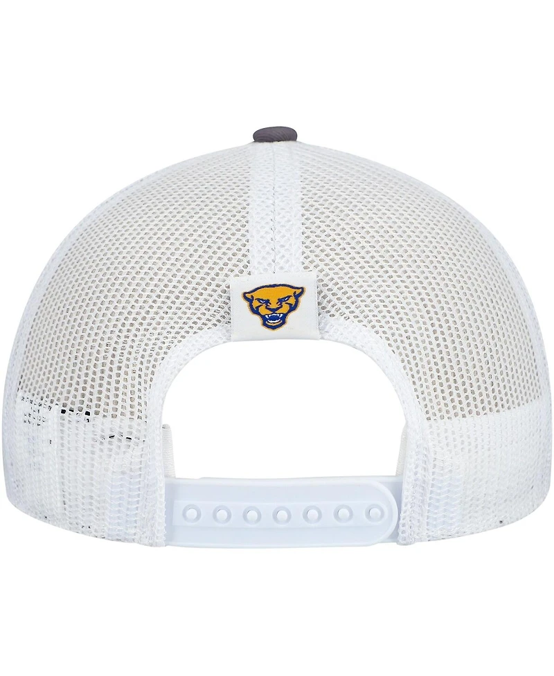 Top of the World Men's Gray/White Pitt Panthers Victory Baseline Trucker Adjustable Hat