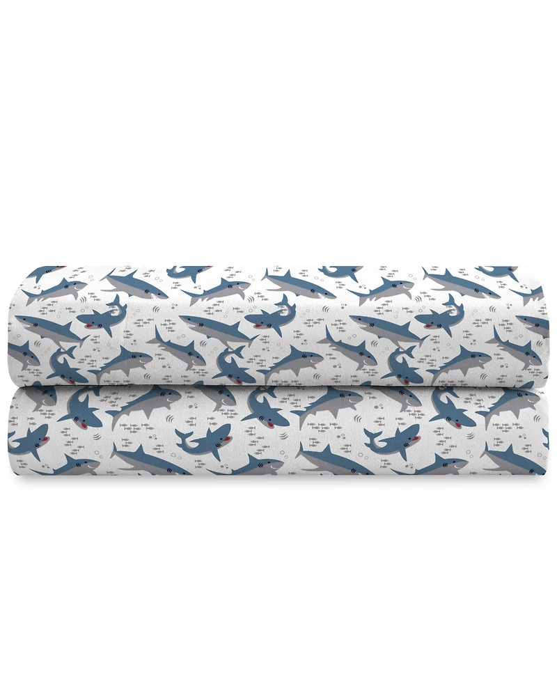 Dream Factory Sharks 4-Pc. Sheet Set, Full