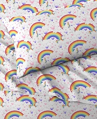 Dream Factory Unicorn Rainbow 4-Pc. Sheet Set, Full