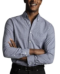 Charles Tyrwhitt Men's Slim Fit Long Sleeve Wrinkle-Resistant Button-Down Shirt
