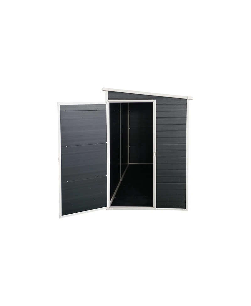 Streamdale 8x4ft Resin Outdoor Garden Shed with Lockable Door