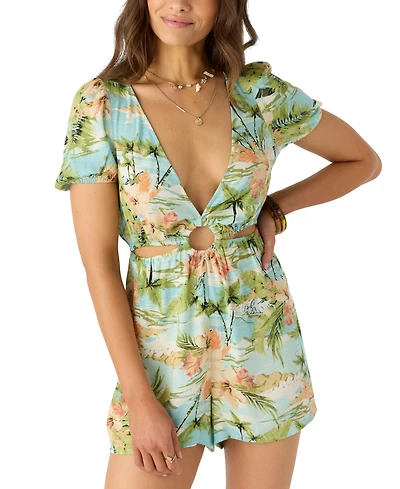 O'Neill Juniors' Morena Deep V-Neck Romper