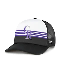'47 Brand Men's Black Colorado Rockies Lift Off Foam Front Mesh Trucker Adjustable Hat