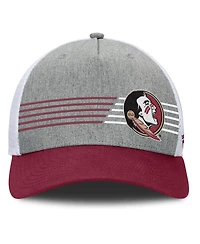Fanatics Men's Heather Gray/Garnet Florida State Seminoles Profile Trucker Adjustable Hat