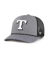 '47 Brand Men's Charcoal Texas Rangers Carbon Rope Trucker Adjustable Hat