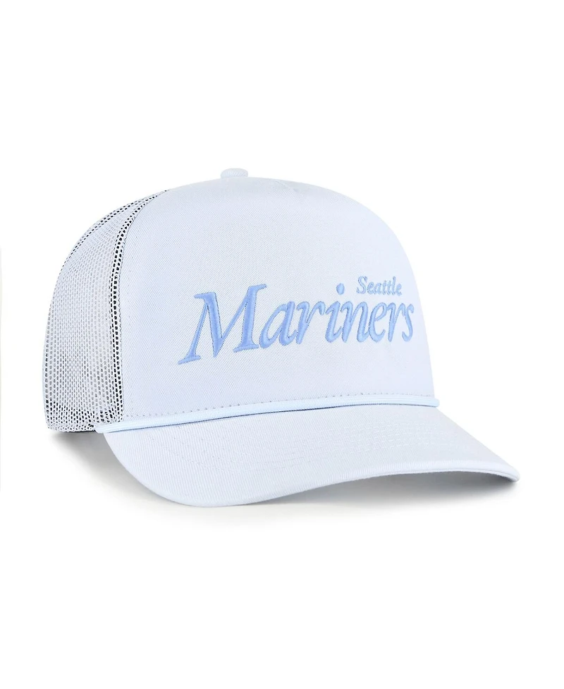 '47 Brand Men's Light Blue Seattle Mariners Foundation Script Hitch Adjustable Trucker Hat