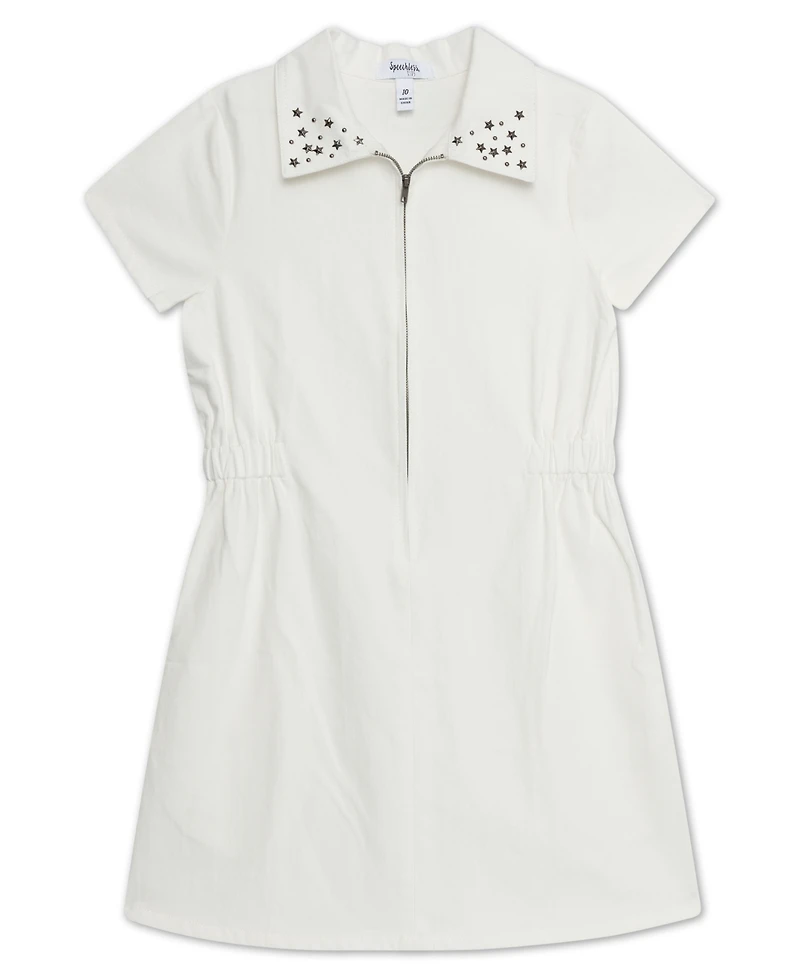 Speechless Big Girls Knee-length Short Sleeve Shirt Collar Dress