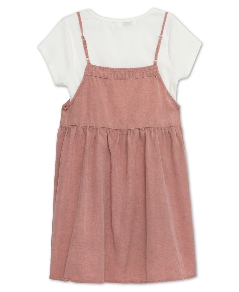 Speechless Big Girls 2-Piece Layered Dress and Short Sleeve T-Shirt Set