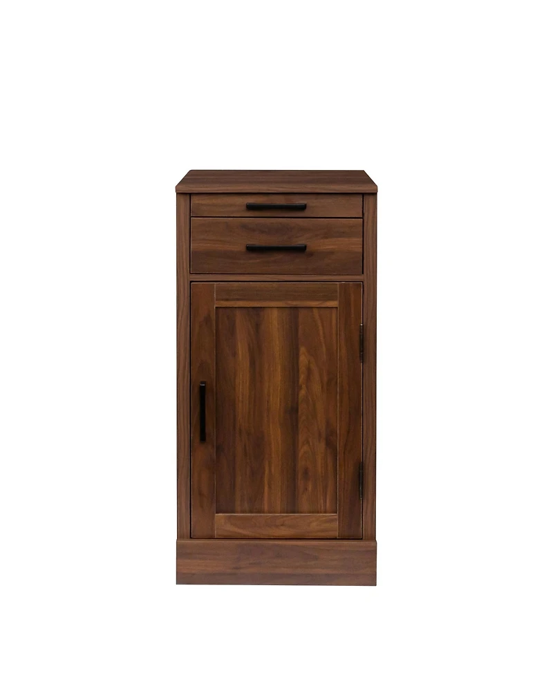 Streamdale brown walnut color modular wine bar cabinet Buffet Cabinet with Hutch for Dining Room